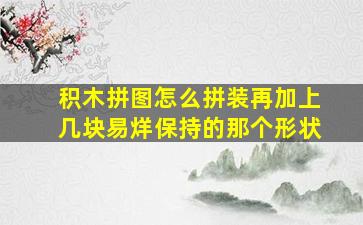 积木拼图怎么拼装再加上几块易烊保持的那个形状