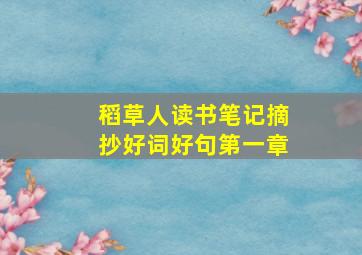 稻草人读书笔记摘抄好词好句第一章