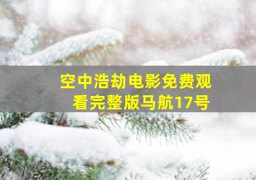 空中浩劫电影免费观看完整版马航17号