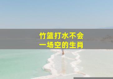 竹篮打水不会一场空的生肖