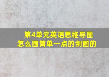 第4单元英语思维导图怎么画简单一点的剑画的