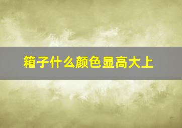 箱子什么颜色显高大上