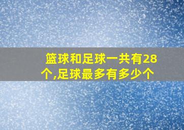 篮球和足球一共有28个,足球最多有多少个