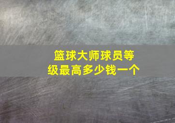 篮球大师球员等级最高多少钱一个