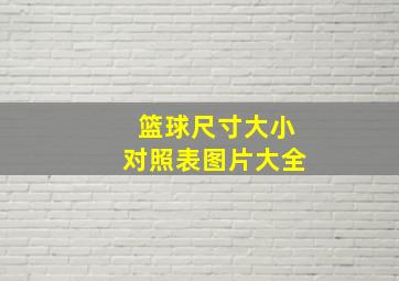 篮球尺寸大小对照表图片大全