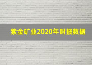 紫金矿业2020年财报数据