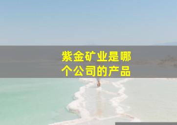 紫金矿业是哪个公司的产品