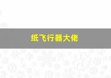 纸飞行器大佬