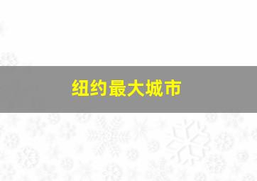 纽约最大城市