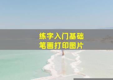 练字入门基础笔画打印图片