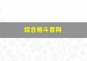 综合格斗官网