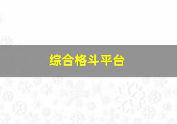 综合格斗平台