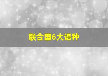 联合国6大语种