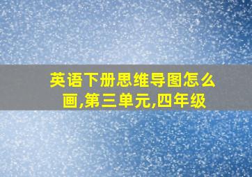 英语下册思维导图怎么画,第三单元,四年级