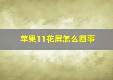 苹果11花屏怎么回事