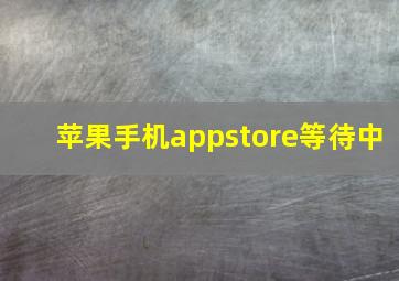 苹果手机appstore等待中