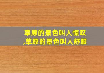 草原的景色叫人惊叹,草原的景色叫人舒服