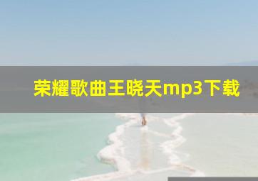 荣耀歌曲王晓天mp3下载