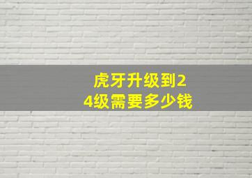 虎牙升级到24级需要多少钱