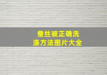 蚕丝被正确洗涤方法图片大全