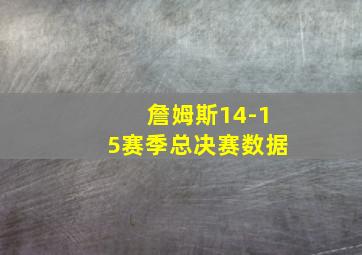 詹姆斯14-15赛季总决赛数据