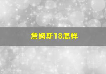 詹姆斯18怎样