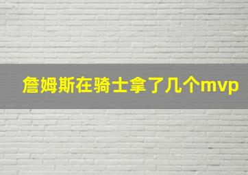 詹姆斯在骑士拿了几个mvp