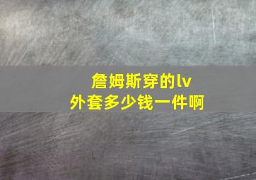 詹姆斯穿的lv外套多少钱一件啊