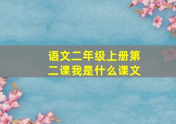 语文二年级上册第二课我是什么课文