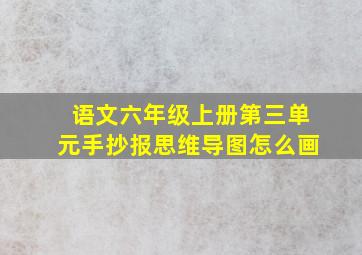 语文六年级上册第三单元手抄报思维导图怎么画