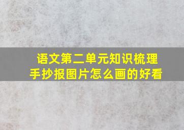 语文第二单元知识梳理手抄报图片怎么画的好看