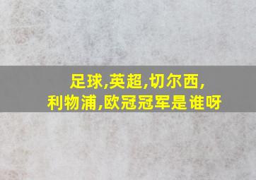 足球,英超,切尔西,利物浦,欧冠冠军是谁呀