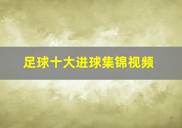 足球十大进球集锦视频