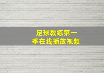 足球教练第一季在线播放视频