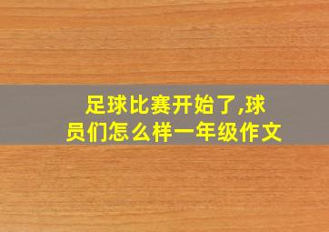 足球比赛开始了,球员们怎么样一年级作文