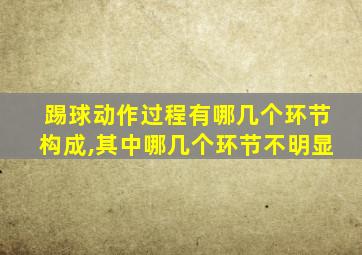 踢球动作过程有哪几个环节构成,其中哪几个环节不明显