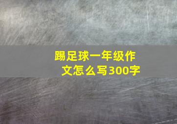 踢足球一年级作文怎么写300字