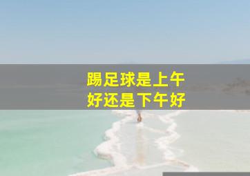 踢足球是上午好还是下午好