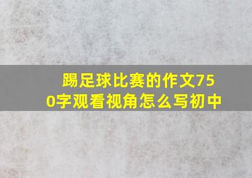 踢足球比赛的作文750字观看视角怎么写初中