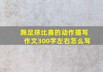 踢足球比赛的动作描写作文300字左右怎么写