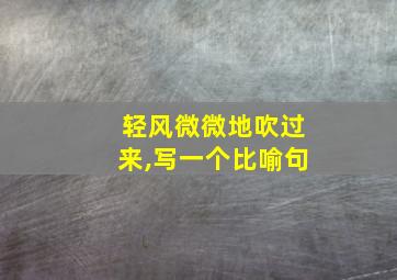 轻风微微地吹过来,写一个比喻句