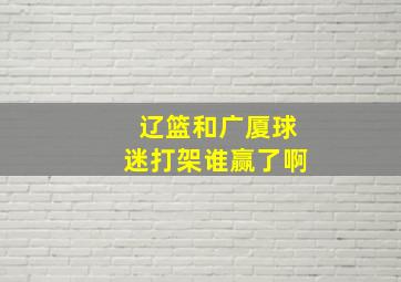 辽篮和广厦球迷打架谁赢了啊