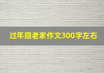 过年回老家作文300字左右