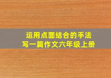 运用点面结合的手法写一篇作文六年级上册