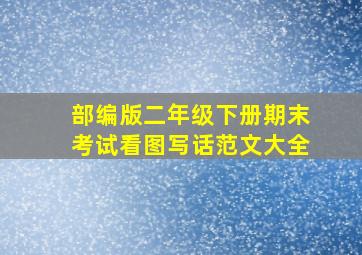 部编版二年级下册期末考试看图写话范文大全