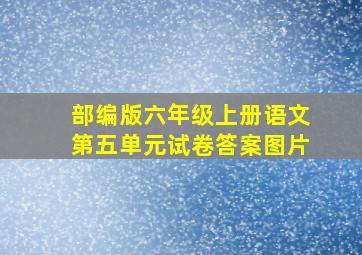 部编版六年级上册语文第五单元试卷答案图片