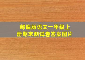 部编版语文一年级上册期末测试卷答案图片