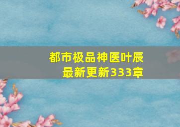 都市极品神医叶辰最新更新333章