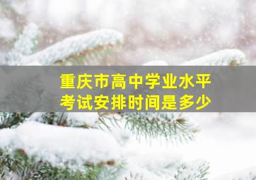 重庆市高中学业水平考试安排时间是多少