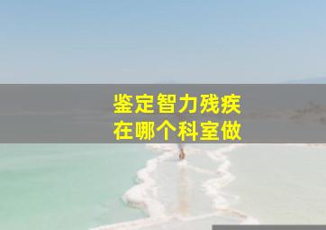 鉴定智力残疾在哪个科室做